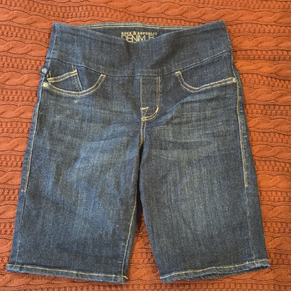 Rock & Republic Dark Wash Denim Shorts